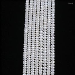 Loose Gemstones 6-6.5mm Button Shape Fresh Water Pearl Strands