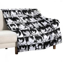 Blankets Dazai Osamu Collage- Manga Black And White Version Throw Blanket Sofa Plaid On The Sofas Fluffy