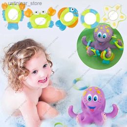 Sand Play Water Fun Baby Bath Toy Shower Cartoon Animal Octopus for Kid Crawling Beach Toddler Bathtub Bathroom Swimming Pool Play Water Bathing L416