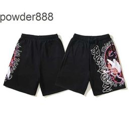 2024 American Street Five-inch Pants Couple Skull Head Letter Printed Loose High Shorts Guard Sports