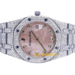 Audemar Pigue Men's Watch Trusted Luxury Watches Womens Audemar Pigue Royal Oak 35mm S. Steel Pink Dial Diamond Watch APS Factory