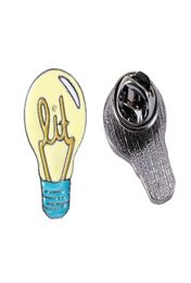 Lovely Alloy Light Bulb Enamel Brooch Pin Badge Lapel Pin Denim Jeans Shirt Bag Cartoon Fashion Jewellery Kids Gift1737847