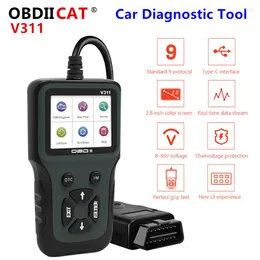 Auto Code Reader Car Diagnostic Tool OBDIICAT V311 OBD2 Scanner Handheld 4-Language Backlit Color LCD Display