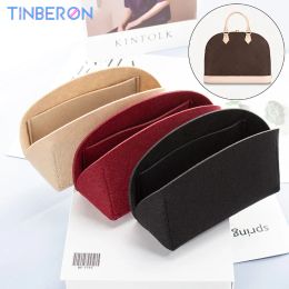 Cases TINBERON Fits Shell Bags Inner Bag Insert Organiser Travel Purse Makeup Handbag Storage Bag liner Felt Cloth Women Cosmetic Bags