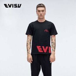Spring/Summer New Fushen EV Round Neck Printed Trendy Short Sleeves Sports Casual Large T-Shirt Summer Men's 225897