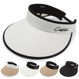 Wide Brim Hats Big Summer Empty Top Sun Hat Anti Uv Female Outdoor Visor Cap Large Beach Sunhat Lady Casual Shade Straw