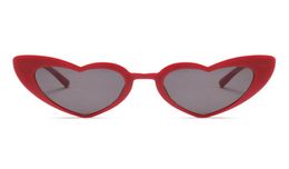 Love Heart Sunglasses for Women 2018 Fashionable Cat Eye Sunglasses Black Pink Red Heart Shape Sun Glasses for Men Uv4004162617