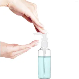 Storage Bottles 12 Pack 3.4Oz/100Ml Transparent Travel Pump Bottle Lotion Dispenser For Water Shampoo