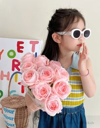 Designer per bambini occhiali da sole Lettera di lusso occhiali polarizzati per bambini Summer Babys Girls Beach Stone Sunce Oval Frame Glass S1337