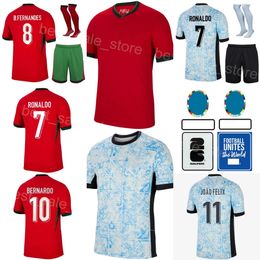 National Team Soccer 6 Joao Neves Jersey 24 25 Men Kid 4 Antonio Silva 8 Bruno Fernandes Rafael Leao Matheus Nunes Goncalo Ramos Football Shirt Kits Uniform PuTaoYa