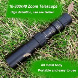 Telescopes Military Metal Powerful Binoculars Long Range Reach 10300X Zoom HD BAK4 Portable Professional Telescope Monocular for Hunting