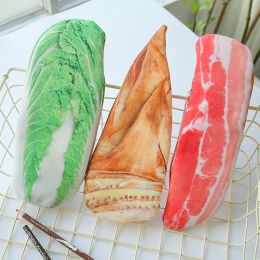 Wallets Personality cool pencil bags Simulated Fish Vegetables Meat Shape Pen Case zipper for Coin Purses Wallet Cosmetic Bag Stationery