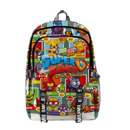 Bags Kids Superzings Schoolbag Boys Girls Cartoon Anime Backpack Super Zings Primary Middle School Students Travel Backpack