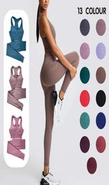 Women Seamless Yoga Set Sports Suits Fitness Gym Clothing Sports Brahight Waist Leggings Workout Clothes Sportswear Workout Set9623249