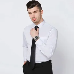 Men's Dress Shirts Wrinkle-resistant Shirt Long Sleeve Slim-fit Free Ironing Social Business Formal Wear Easy To Take Care Of