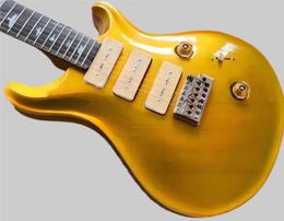 hot Rare Custom Goldtop prs Electric Guitar 22 frets P90 Pickups Single Vibrato Chrome Hardware Custom Made Smith Signature Guitars 258