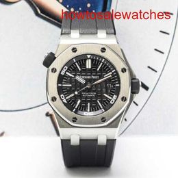 Womens AP Wrist Watch 15703 Royal Oak Offshore Series 42mm Gauge Black Disc Date Display Automatic Mechanical Mens Watch