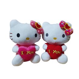 New Style Creative Straw Berry Cat Doll Cute Hello KT Kitty Plush Toy Girl Birthday Gift Stuffed Animal Toys
