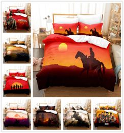 Red Dead Redemption theme 3D bedding sets skinfriendly polyester brushed fabric Duvet cover set for adults and children general q6699939