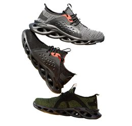 Jackshibo Arbeitsschutzschuhe für Männer Sommer atmungsaktive Stiefel arbeiten Stahlzehen Antisbe -Konstruktion Sicherheitsarbeit Sneaker Y20058146342