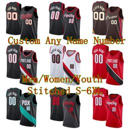 Scoot Henderson Stitched Basketball Jerseys Shaedon Sharpe Anfernee Simons any name any numebr 2023/24 fans city jerseys Men youth women S-6XL