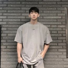 Hip Hop Oversize M3xl Men Loose Fitness T Shirt Fashion Gym Running Tshirts Summer Short Sleeve Cotton Casual Tees Tops 240412