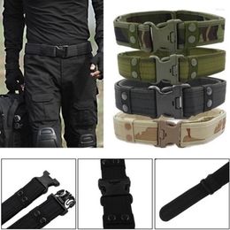 Waist Support 8 Color 120cm Army Style Combat Belts Quick Release Tactical Belt Fashion Men Canvas Waistband Outdoor Trainer Straps