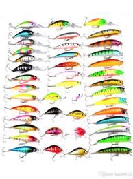 New Whole 43Pcsset Mixed Models Fishing Lures 43 Clolor Mix Minnow Lure Crank Bait Tackleee Ship2781479