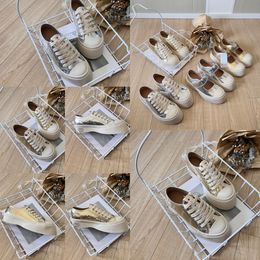 Casual Shoes Designer Shoes Womens Platform Trainers Sneakers Gold Silver lace up size 36-40 Classic Comfortable GAI golden