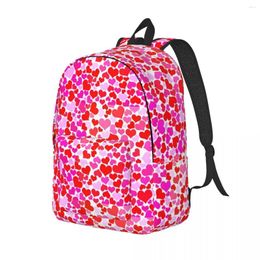 Backpack Valentine Hearts Red And Fuchsia University Backpacks Student Fashion High School Bags Design Large Rucksack