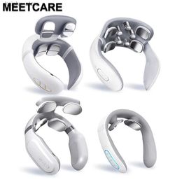 Electric massagers TENS Pulse Back and Neck Massager Wireless Intelligent Sholder Cervical Massager Heating Relieve Pain Muscle Massager Jumping Healthy Y240425