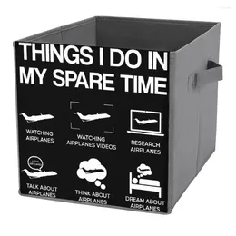 Storage Bags Folding Box Things I Do In My Spare Time Airplane Aviat (3) Bins Organizer Division Of Socks Lifting Han