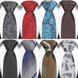 Bow Ties Luxury Mens Tie 6CM Skinny For Men Narrow Necktie Plaid Paisley Stripes Neck Slim Arrow Business Party