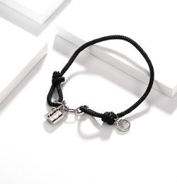 Unisex Fashion Classic Style chain lover bracelet lock pendant stainless steel white black red blue orange green yellow 8 Colour ro7051450