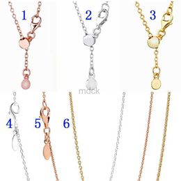 Pendant Necklaces Rose Gold Silver Shine Anchor Sliding Clasp Chain Necklace For Women Wedding Gift Europe Jewellery 925 Sterling Silver Necklace 240419