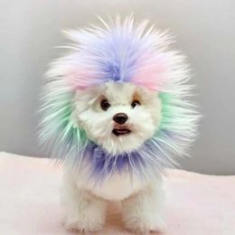 Dog Apparel Themed Pet Accessory Lion Shape Cosplay Hat Cute Cat Wigs For Halloween Parties Festive Costumes Small To Pets