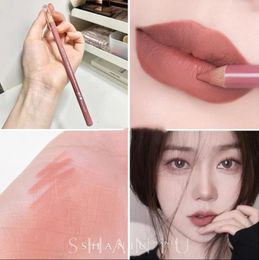 J/X Professional Nude Peach Colour Lip Pencil Lip Liner Lipstick Makeup Waterproof Longlasting Cosmetics 240416