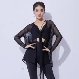 Stage Wear Long Sleeve Light Cover Female Latin Dance Dress Latino Dancing Cloth Belly Tango Performace Costume NY62 2404Y