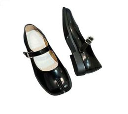Dress Shoes Women Split Toe Flat Ninja Tabi First Layer Cow Leather Woman Mary Jane Loafer Genuine Retro Pump Real 2206229289565
