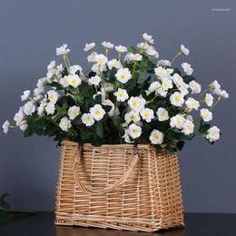 Decorative Flowers Imitation Small Rose Artificial Flower Wedding Garden Table Camellia Bouquet Party DIY Arrangement Fake Plant Po Props