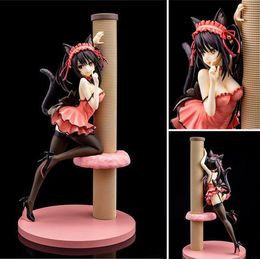 Anime Figures Tokisaki Kurumi Nekomusume Catgirl Ver 23cm PVC Action Figure Collection Model Toys Gift3839785