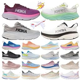 2024 Clifton 9 Running Shoes Womens Plataform Sneakers One Bondi 8 homens Blakc White Harbor Menina Mulheres Runnners 36-45