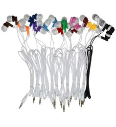 200pcs Whole Disposable Earphones Headphones Low Cost Earbuds for Theatre Museum School libraryelHospital Gift 12 Colors2285031