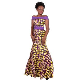 Dresses New Style African Clothes For Women Real Wax Print 100% Cotton Dresses WY1891