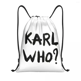 Shopping Bags Custom Karl Who Drawstring For Yoga Backpacks Women Men Sports Gym Sackpack