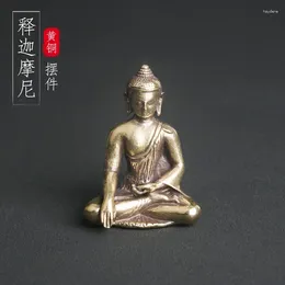 Necklace Earrings Set Brass Meditation Buddha Statue Of Sakyamuni Worships Religious Idols On The Desktop. Home Decoration Accessories