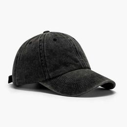 Ball Caps Washed Plain Baseball Cap Retro Adjustable Original Classic Low Profile Cotton Hat Unconstructed Cap Men Women