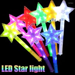 Party Decoration LED Five-pointed Star Glow Sticks Luminous Light Fluorescent Happy Birthday Decor Kids Up Toys Night Supplies