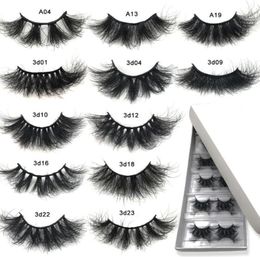 False Eyelashes 25 Mm Mink Whole Fluffy 25mm Lashes 5103050 Pairs Dramatic Long 3d Bulk Make Up9897180