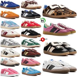 new designer campus shoes Casual sneakers Leopard pink green Beige black white Gum grey women mens Vegan White Gum OG Tennis shoes size 5-11